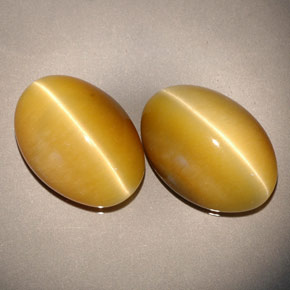  ct natürliche gelber Tiger's Eye-Edelsteine, Oval Schliff, Lichtundurchlässig
