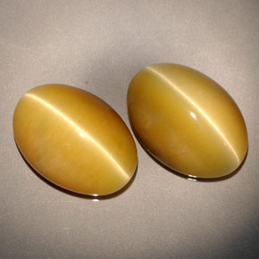  ct natürliche gelber Tiger's Eye-Edelsteine, Oval Schliff, Lichtundurchlässig
