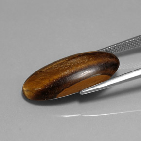 9,17 ctw natürlicher gold-braun Tigerauge, Oval Schliff, Lichtundurchlässig