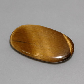 10,07 ctw natürlicher brauner Tiger's Eye, Oval Schliff, Lichtundurchlässig