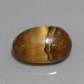 12,90 ctw natürlicher brauner Tiger's Eye, Oval Schliff, Lichtundurchlässig