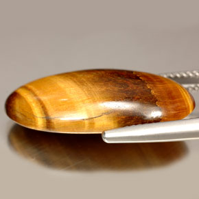 9,17 ctw natürlicher gold-braun Tigerauge, Oval Schliff, Lichtundurchlässig