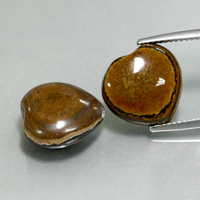  ct natürliche Mehrfarbig Tigerauge-Edelsteine, Herzform, Lichtundurchlässig