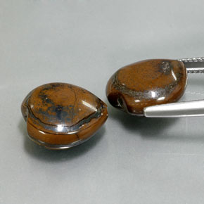  ct natürliche mehrfarbiger Tiger's Eye-Edelsteine, Herzform, Lichtundurchlässig