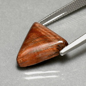 7,11 ctw natürlicher brauner Tiger's Eye, Trillion, Lichtundurchlässig