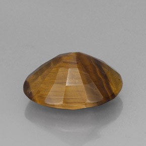 14,10 ctw natürlicher brauner Tiger's Eye, Oval Schliff, Lichtundurchlässig