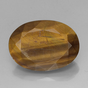 18,43 ctw natürlicher brauner Tiger's Eye, Oval Schliff, Lichtundurchlässig