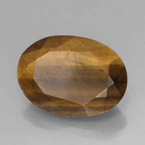 18,43 ctw natürlicher brauner Tiger's Eye, Oval Schliff, Lichtundurchlässig