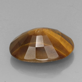 18,43 ctw natürlicher brauner Tiger's Eye, Oval Schliff, Lichtundurchlässig