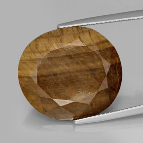 9,17 ctw natürlicher gold-braun Tigerauge, Oval Schliff, Lichtundurchlässig