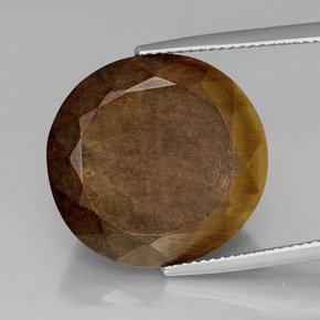 20,85 ctw natürlicher brauner Tiger's Eye, Oval Schliff, Lichtundurchlässig