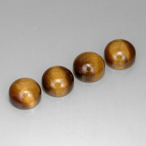  ct natürliche brauner Tiger's Eye-Edelsteine, Rundschliff, Lichtundurchlässig
