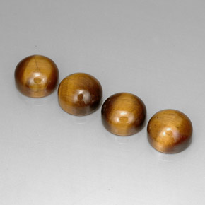  ct natürliche brauner Tiger's Eye-Edelsteine, Rundschliff, Lichtundurchlässig