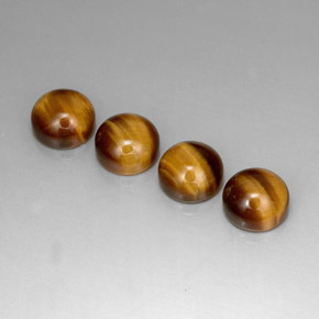  ct natürliche brauner Tiger's Eye-Edelsteine, Rundschliff, Lichtundurchlässig