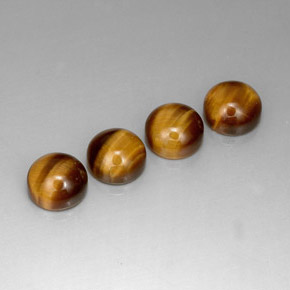  ct natürliche brauner Tiger's Eye-Edelsteine, Rundschliff, Lichtundurchlässig