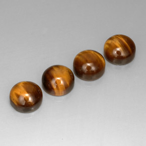  ct natürliche brauner Tiger's Eye-Edelsteine, Rundschliff, Lichtundurchlässig