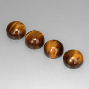  ct natürliche brauner Tiger's Eye-Edelsteine, Rundschliff, Lichtundurchlässig