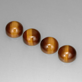  ct natürliche brauner Tiger's Eye-Edelsteine, Rundschliff, Lichtundurchlässig