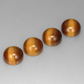  ct natürliche brauner Tiger's Eye-Edelsteine, Rundschliff, Lichtundurchlässig