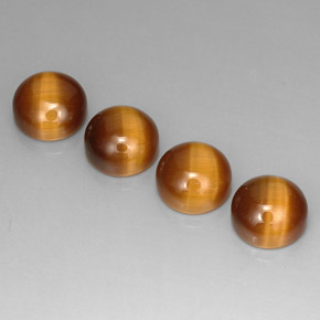  ct natürliche brauner Tiger's Eye-Edelsteine, Rundschliff, Lichtundurchlässig