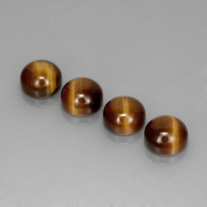  ct natürliche brauner Tiger's Eye-Edelsteine, Rundschliff, Lichtundurchlässig