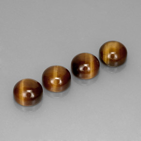  ct natürliche brauner Tiger's Eye-Edelsteine, Rundschliff, Lichtundurchlässig