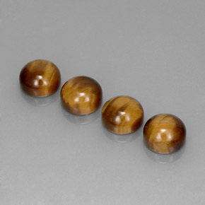  ct natürliche brauner Tiger's Eye-Edelsteine, Rundschliff, Lichtundurchlässig