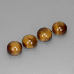  ct natürliche brauner Tiger's Eye-Edelsteine, Rundschliff, Lichtundurchlässig
