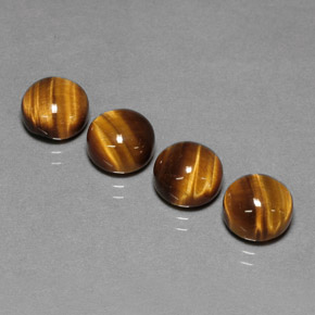  ct natürliche brauner Tiger's Eye-Edelsteine, Rundschliff, Lichtundurchlässig