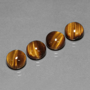  ct natürliche brauner Tiger's Eye-Edelsteine, Rundschliff, Lichtundurchlässig