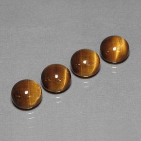  ct natürliche brauner Tiger's Eye-Edelsteine, Rundschliff, Lichtundurchlässig