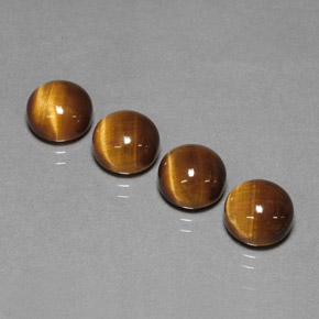  ct natürliche brauner Tiger's Eye-Edelsteine, Rundschliff, Lichtundurchlässig