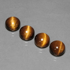  ct natürliche brauner Tiger's Eye-Edelsteine, Rundschliff, Lichtundurchlässig