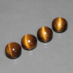  ct natürliche brauner Tiger's Eye-Edelsteine, Rundschliff, Lichtundurchlässig