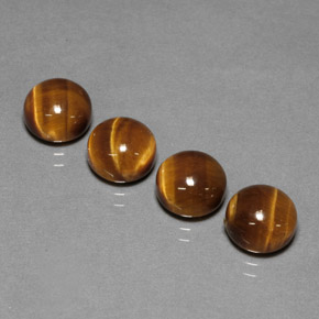  ct natürliche brauner Tiger's Eye-Edelsteine, Rundschliff, Lichtundurchlässig