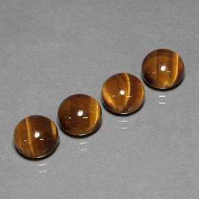  ct natürliche brauner Tiger's Eye-Edelsteine, Rundschliff, Lichtundurchlässig