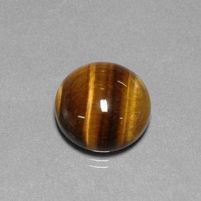 11,77 ctw natürlicher brauner Tiger's Eye, Rundschliff, Lichtundurchlässig