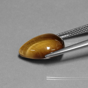 5,16 ctw natürlicher brauner Tiger's Eye, Birnenform, Lichtundurchlässig