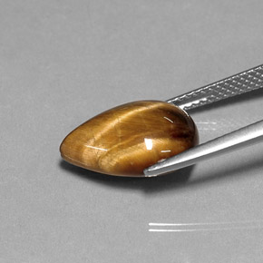9,17 ctw natürlicher gold-braun Tigerauge, Birnenform, Lichtundurchlässig