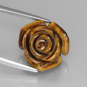 12,32 ctw natürlicher mehrfarbiger Tiger's Eye, Fantasieschliff, Lichtundurchlässig
