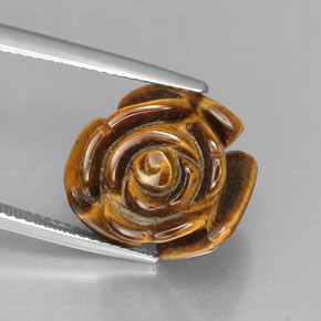 12,41 ctw natürlicher mehrfarbiger Tiger's Eye, Fantasieschliff, Lichtundurchlässig