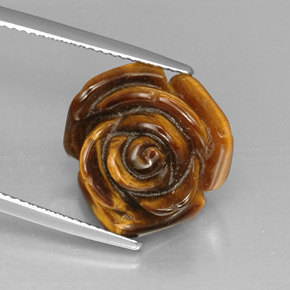 11,35 ctw natürlicher mehrfarbiger Tiger's Eye, Fantasieschliff, Lichtundurchlässig