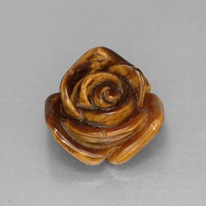 11,35 ctw natürlicher mehrfarbiger Tiger's Eye, Fantasieschliff, Lichtundurchlässig
