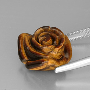 13,03 ctw natürlicher mehrfarbiger Tiger's Eye, Fantasieschliff, Lichtundurchlässig
