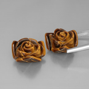  ct natürliche brauner Tiger's Eye-Edelsteine, Fantasieschliff, Lichtundurchlässig
