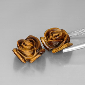  ct natürliche brauner Tiger's Eye-Edelsteine, Fantasieschliff, Lichtundurchlässig