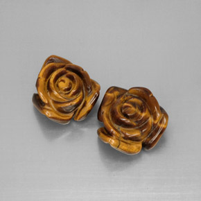  ct natürliche gold-braun Tigerauge-Edelsteine, Ausgefallene Form, Lichtundurchlässig