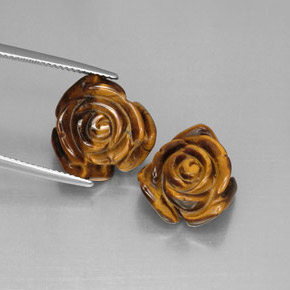  ct natürliche gold-braun Tigerauge-Edelsteine, Ausgefallene Form, Lichtundurchlässig