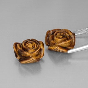  ct natürliche gold-braun Tigerauge-Edelsteine, Ausgefallene Form, Lichtundurchlässig