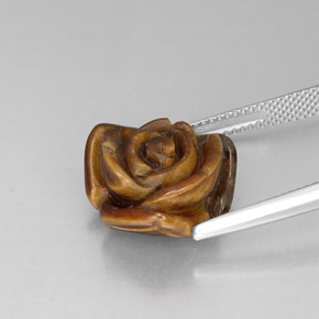 9,17 ctw natürlicher gold-braun Tigerauge, Ausgefallene Form, Lichtundurchlässig